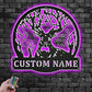 Custom Name Deer Hunter Name Metal Wall Signs With RGB Led Light