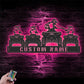 Custom Name Dirt Bike Name Sign Home Decor, Metal Wall Signs With RGB Led Light
