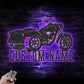 Custom Name Dirt Bike Name Sign Home Motorcycle Decor, Metal Wall Signs With RGB Led Light