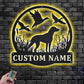 Custom Name Dog Hunter Name Sign Decoration For Room, Metal Wall Signs With RGB Led Light
