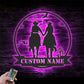 Custom Name Family Name Sign Home Decor Horse Farmhouse Barn, Metal Wall Signs With RGB Led Light