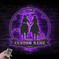 Custom Name Family Name Sign Home Decor Horse Farmhouse Barn, Metal Wall Signs With RGB Led Light