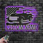 Custom Name Farm Trucker Name Sign Decoration For Room,Metal Wall Signs With RGB Led Light