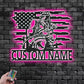 Custom Name Fireman Name Sign Decoration For Room, Metal Wall Signs With RGB Led Light