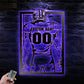 Custom Name Football Player Wall Decor, Metal Wall Signs With RGB Led Light
