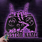 Custom Name Game Zone Metal Wall Signs With RGB Led Light