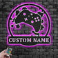 Custom Name Gamer Name Sign Decoration For Room, Metal Wall Signs With RGB Led Light