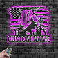 Custom Name Goat Farm Name Sign Decoration For Room, Metal Wall Signs With RGB Led Light
