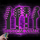 Custom Name Guitarist Name Sign Home Decor Music Room, Metal Wall Signs With RGB Led Light
