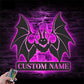 Custom Name Halloween Bat Name Sign Home Decor, Metal Wall Signs With RGB Led Light
