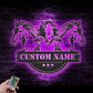 Custom Name Horse Livestock Name Sign Home Decor Horse Barn, Metal Wall Signs With RGB Led Light