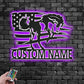 Custom Name Horse Name Sign Decoration For Room, Metal Wall Signs With RGB Led Light