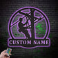 Custom Name Lineman Job Name Metal Wall Signs With RGB Led Light