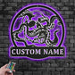 Custom Name Octopus Name Sign Decoration For Room, Metal Wall Signs With RGB Led Light