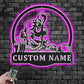Custom Name Powerlifting Name Sign Decoration For Room, Metal Wall Signs With RGB Led Light