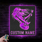 Custom Name Rock And Roll Name Sign Home Decor Music Room, Metal Wall Signs With RGB Led Light