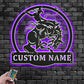 Custom Name Rodeo Name Sign Decoration For Room, Metal Wall Signs With RGB Led Light