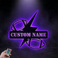 Custom Name Sport Player Home Decor, Metal Wall Signs With RGB Led Light