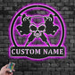 Custom Name Tattoo Artist Room Metal Wall Signs With RGB Led Light