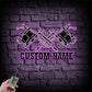 Custom Name Tattoo Shop Metal Wall Signs With RGB Led Light