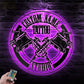Custom Name Tattoo Studio Metal Wall Signs With RGB Led Light