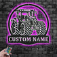 Custom Name Tractor Farm Name Sign Decoration For Room, Metal Wall Signs With RGB Led Light