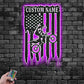 Custom Name US Dirt Bike Metal Wall Signs With RGB Led Light