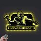 Personalized American Football Cutting Metal, Metal Wall Signs With RGB Led Light