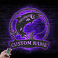 Personalized Atlantic Salmon Fishing Metal Wall Signs With RGB Led Light