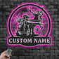 Personalized Bow Hunting Metal Wall Signs With RGB Led Light