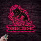 Personalized Cat Moon Universe Metal Wall Signs With RGB Led Light