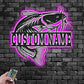 Personalized Catfish Fish Metal Wall Signs With RGB Led Light