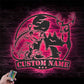 Personalized Deer And Fishing, Metal Wall Signs With RGB Led Light