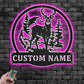 Personalized Deer And Mountain Metal Wall Signs With RGB Led Light