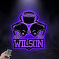 Personalized Football Player, Metal Wall Signs With RGB Led Light