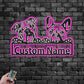 Personalized French Bulldog And English Bulldog, Metal Wall Signs With RGB Led Light