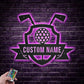 Personalized Golf Player Name Sign Decoration , Metal Wall Signs With RGB Led Light