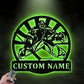 Personalized Hockey Goalie Name Sign, Metal Wall Signs With RGB Led Light