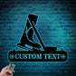 Personalized Hockey Metal Sign LED Lights, Metal Wall Signs With RGB Led Light