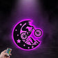 Personalized Light Up Cycling Moon Metal Wall Signs With RGB Led Light
