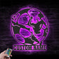 Personalized Man Soccer, Metal Wall Signs With RGB Led Light