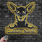 Personalized Miniature Pinscher Dog, Metal Wall Signs With RGB Led Light