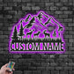 Personalized Moose MoutainMetal Wall Signs With RGB Led Light