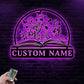 Personalized Name Book Lover Metal Wall Signs With RGB Led Light