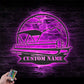 Personalized Pontoon Lake House Metal Wall Signs With RGB Led Light