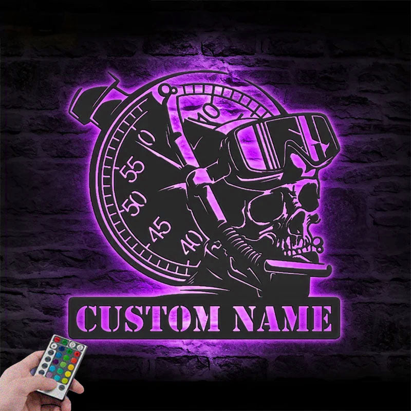 Personalized Scuba Diving Metal Wall Signs With RGB Led Light