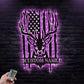 Personalized US Buck Head Deer Metal Wall Signs With RGB Led Light