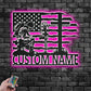 Personalized US Soldier Kneeling Metal Wall Signs With RGB Led Light