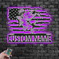 Personalized US Walleye Fish Metal Wall Signs With RGB Led Light