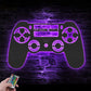 Personalized Video Game Room Metal Wall Art LED Light, Metal Wall Signs With RGB Led Light